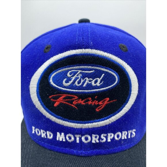 Ford Racing Motorsports Cars Vehicles Trucks Baseball Hat Cap Blue Black - Picture 2 of 12